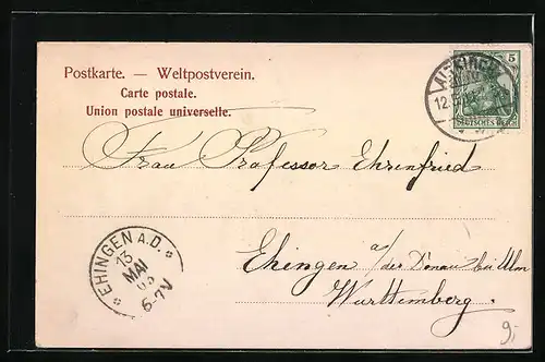 AK Altkirch i. Els., Ortsansicht und St. Morand, Strasse nach Altkirch