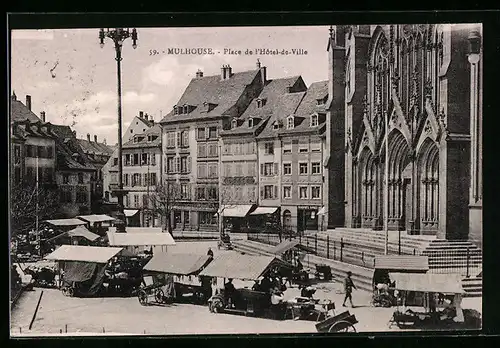 AK Mulhouse, Place de l`Hôtel-de-Ville