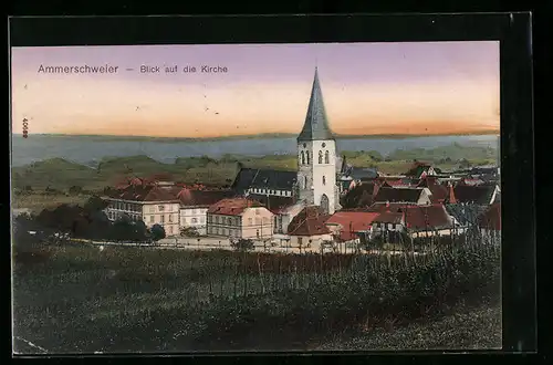 AK Ammerschweier, Blick auf die Kirche