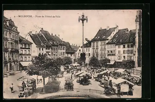 AK Mulhouse, Place de l`Hôtel-de-Ville