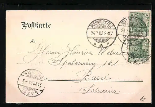 AK Masmünster i. Els., Partie beim Rathaus