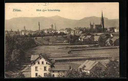 AK Zittau, Blick vom Eckartsberg