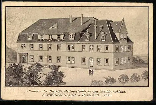 AK Rudolstadt i. Thür., Altenheim der Bischöflichen Methodistenkirche von Norddeutschland Schwarzenshof