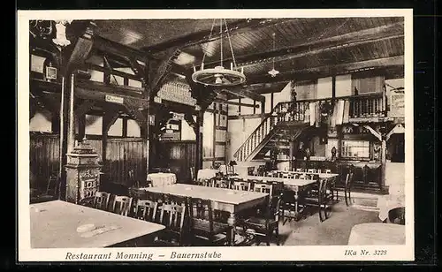 AK Mülheim-Speldorf /Ruhr, Restaurant Monning, Bauernstube, Innenansicht