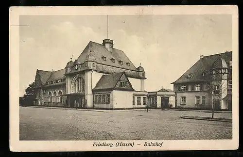 AK Friedberg /Hessen, Blick zum Bahnhof