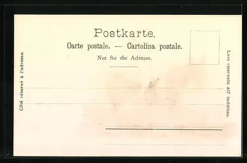 Lithographie Travemünde, Junges Mädchen reitet auf Esel