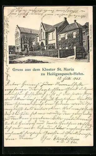 AK Hehn-Heiligenpesch, Blick auf das Kloster St. Maria