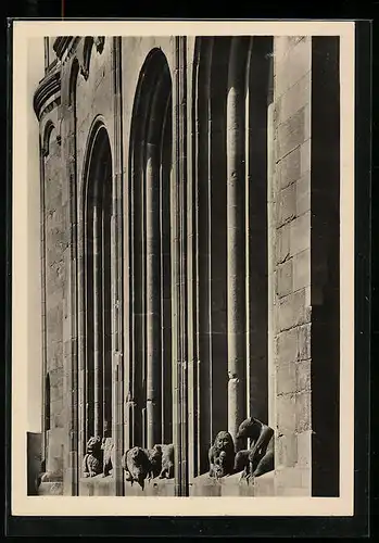 Foto-AK Walter Hege: Der Dom zu Worms, Fenster der Ostfront, Deutscher Kunstverlag, Berlin