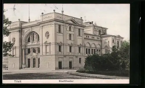 AK Tilsit, Blick auf Stadttheater