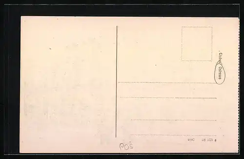 AK Ostrowo, Zerstörtes Gebäude am Ring