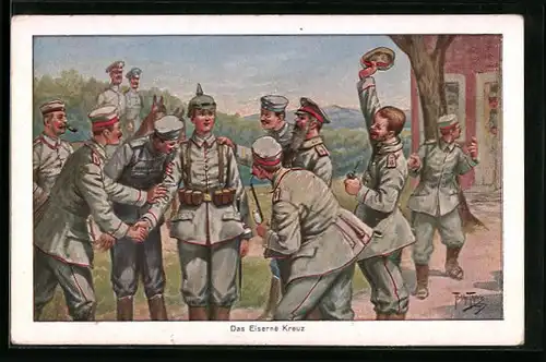 Künstler-AK Arthur Thiele: Das Eiserne Kreuz