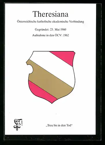 AK Theresiana, Österr. kath. akademische Verbindung, Gegr.: 23. Mai 1960, Aufnahme in den ÖCV: 1962, Studentenwappen