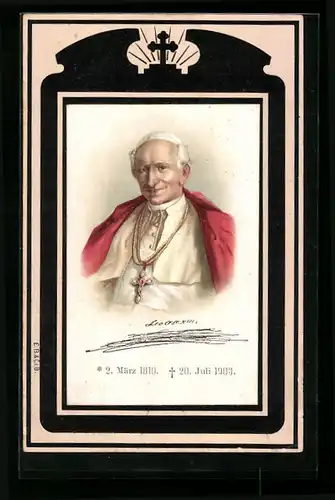 AK Portrait von Papst Leo XIII., 1810-1903