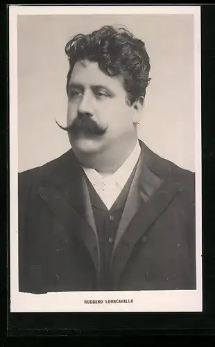AK Portrait von Ruggero Leoncavallo, Komponist