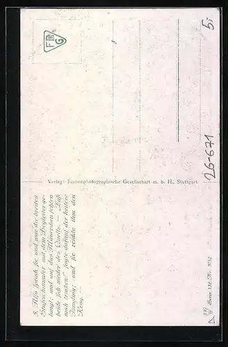 Künstler-AK sign. F. Elssner: Hermann und Dorothea, Wolfgang v. Goehte, Am Brunnen