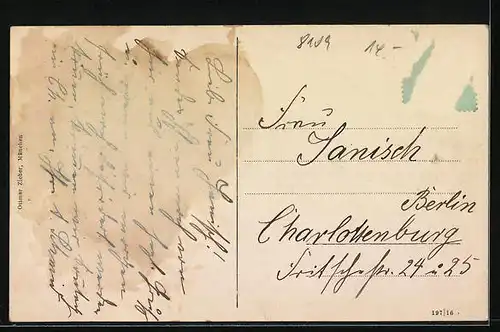 AK Wallgau, Teilansicht mit Wettersteingebirge