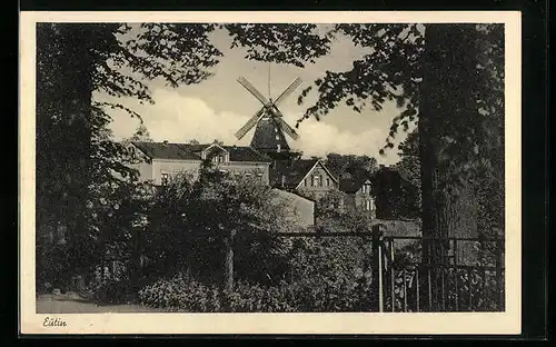 AK Eutin, Ortspartie mit Windmühle