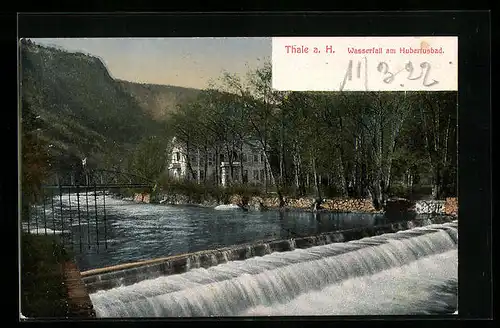 AK Thale a. H., Wasserfall am Hubertusbad