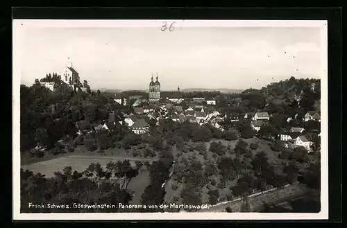 AK Gössweinstein /Fränk. Schweiz, Panorama von der Martinswand