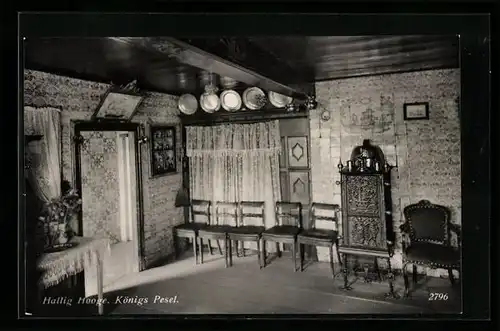 AK Hallig Hooge, Königs Pesel, Innenansicht