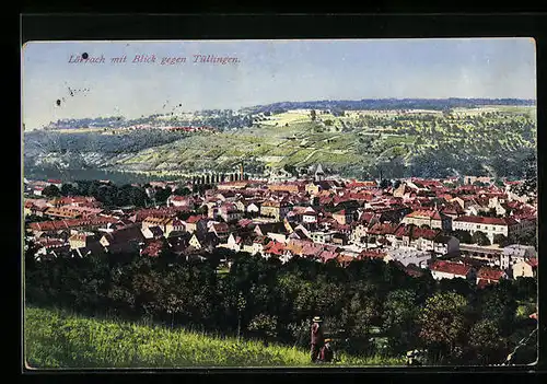 AK Lörrach, Teilansicht mit Blick gegen Tüllingen