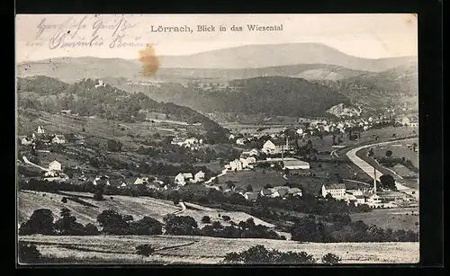 AK Lörrach, Blick in das Wiesental
