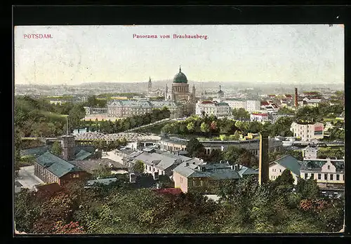 AK Potsdam, Panorama vom Brauhausberg