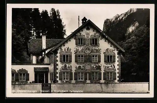 AK Oberammergau, Hänsel- und Gretelheim, Teilansicht