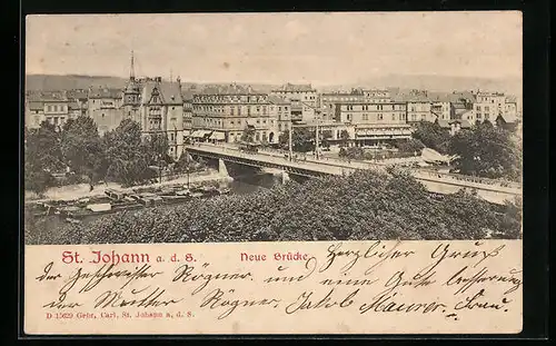 AK St. Johann a. d. S., Neue Brücke