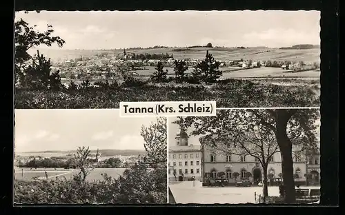 AK Tanna /Krs. Schleiz, Teilansicht, Ortspartie, Strassenpartie