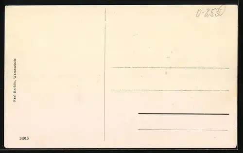 AK Warnemünde, Mole bei Sturm