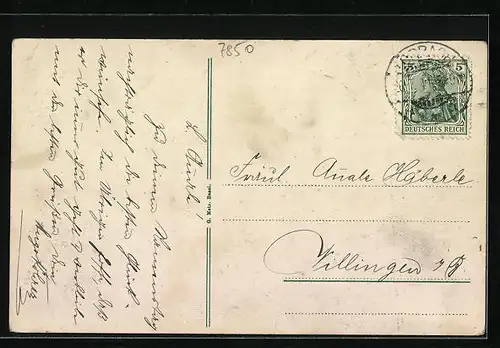 AK Lörrach, Gesamtansicht aus der Vogelschau