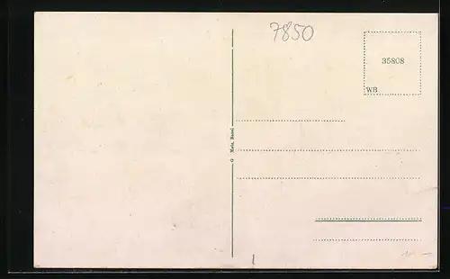 AK Lörrach, Ortsansicht aus der Vogelschau
