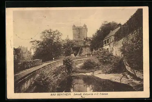 AK Bad Bentheim, Schloss, Ostseite mit Tränke