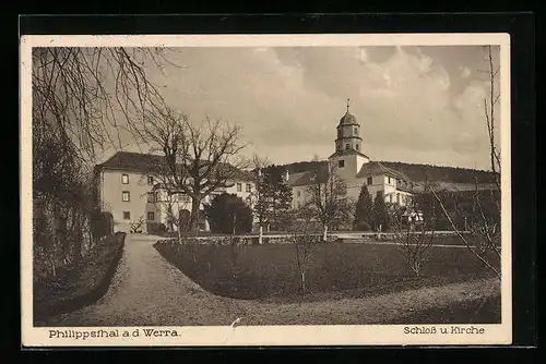AK Philippsthal a. d. Werra, Schloss u. Kirche