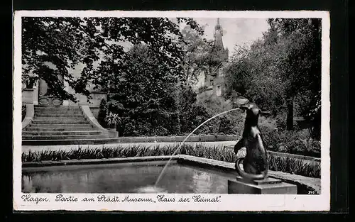 AK Hagen, Partie am Städt. Museum Haus der Heimat