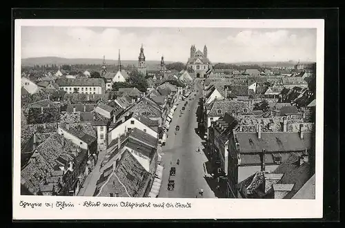 AK Speyer a. Rhein, Blick vom Altgürtel auf die Stadt