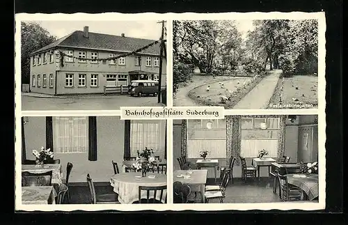 AK Suderburg, Dehrmanns Hotel und Bahnhofsgaststätte am Bahnhof