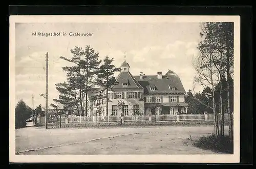 AK Grafenwöhr, Blick zum Militärgasthof