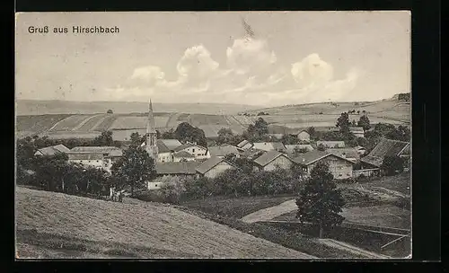 AK Hirschbach, Ortsansicht mit Umgebung