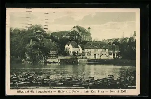 AK Halle /Saale, Gasthaus Bergschenke von Karl Platz