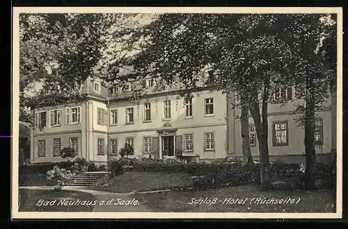 AK Bad Neuhaus a. d. Saale, Schloss-Hotel, Rückseite