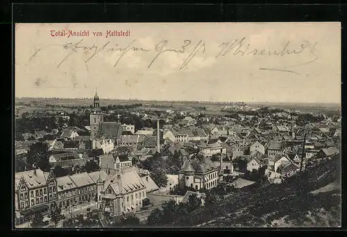 AK Hettstedt, Totalansicht mit Umland