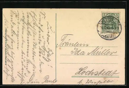 AK Hettstedt, Totalansicht mit Umland