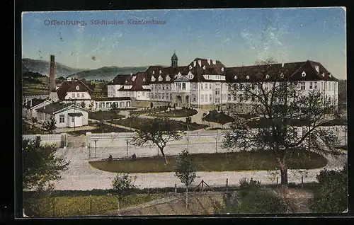 AK Offenburg, Blick auf Städtisches Krankenhaus