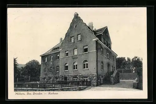 AK Mohorn /Bez. Dresden, Blick auf das Rathaus