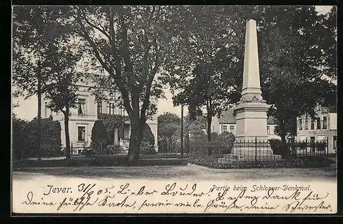 AK Jever, Partie beim Schlosser-Denkmal