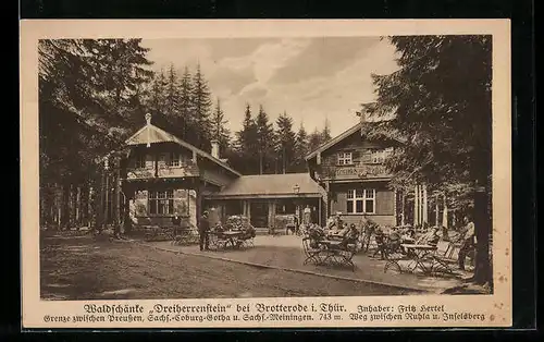AK Brotterode i. Thür., Waldschänke Dreiherrenstein
