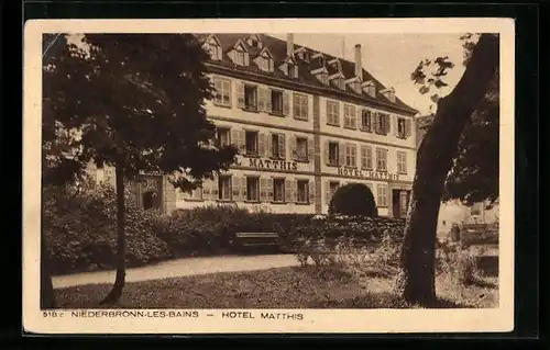 AK Niederbronn-les-Bains, Hotel Matthis