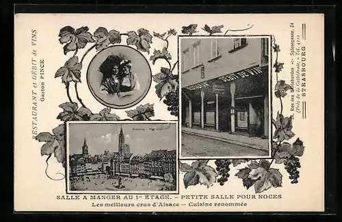 AK Strasbourg, Restaurant et Debit de Vins, Gaston Pinck, Spiessgasse 24